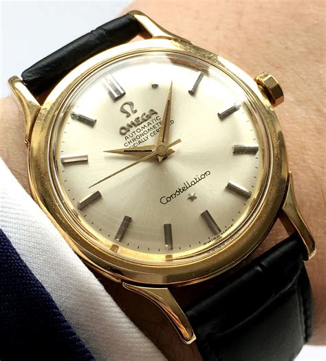 omega constellation vintage gold watch|vintage omega constellation watches 1960s.